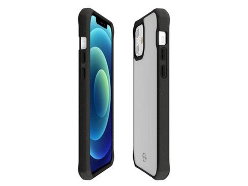 ITSKINS FERONIABIO PURE Cover for iPhone 12 mini®. Black and transparent