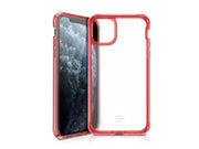 ITSKINS HYBRID CLEAR cover for iPhone 11 Pro Max / XS Max®. Red and transparent