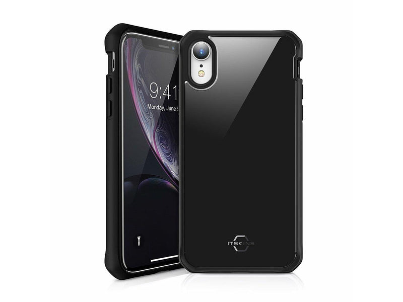 ITSKINS HYBRID GLASS cover for iPhone XR®. Black