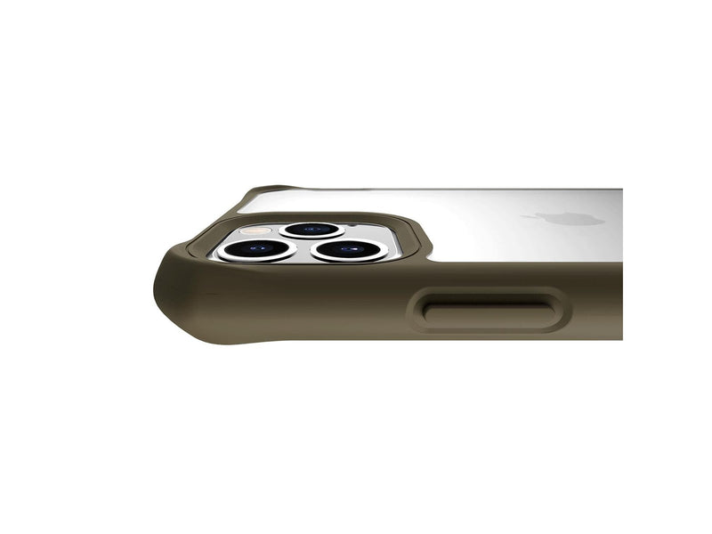 ITSKINS HYBRID SOLID cover for iPhone 11 Pro Max / XS Max®. Olive green and transparent