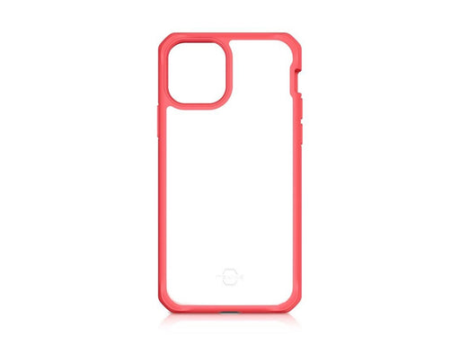 ITSKINS HYBRID SOLID cover for iPhone 11 Pro Max / XS Max®. Plain coral and transparent