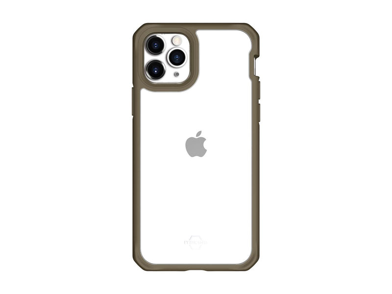 ITSKINS  HYBRID SOLID cover for iPhone 11 Pro / XS / X®. Olive green and transparent