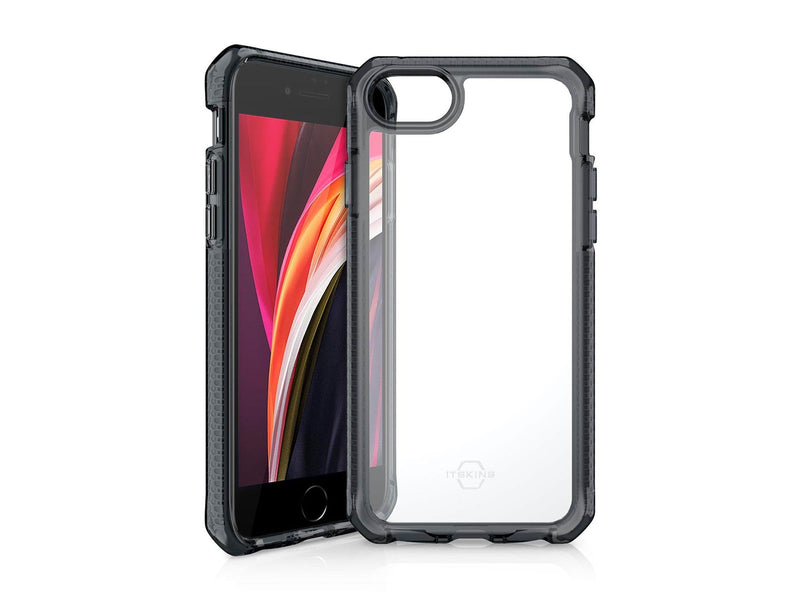 ITSKINS SUPREME CLEAR cover for iPhone SE (2022/2020) / 8 / 7 / 6s / 6® - Smoke and transparent
