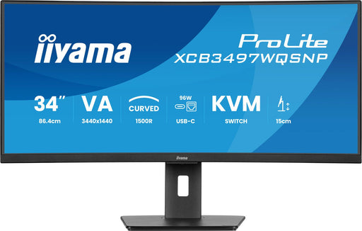 iiyama ProLite XCB3497WQSNP-B1 Curved Monitor 86,7cm (34 Zoll)