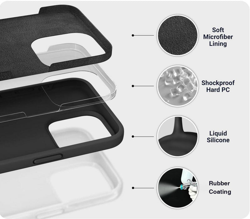 eSTUFF iPhone 16 Pro Max INFINITE RIGA Silicone Cover - Black
