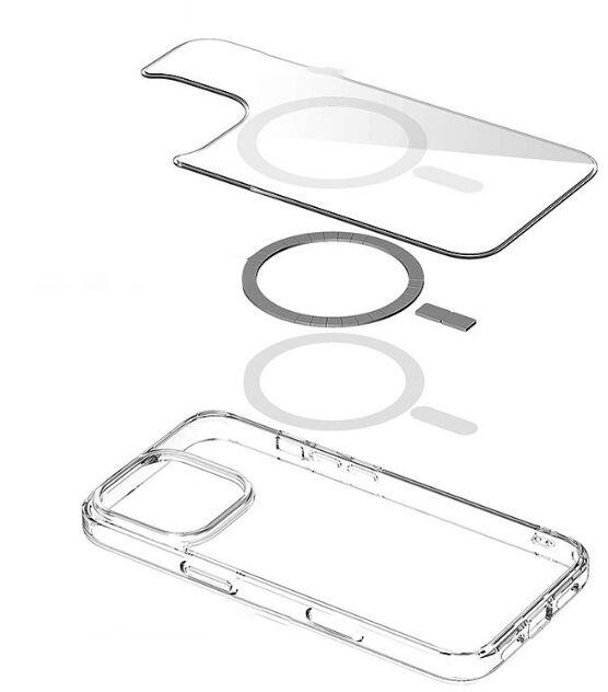eSTUFF iPhone 16 Pro Max INFINITE OSLO Magnetic Hybrid Cover - Transparent