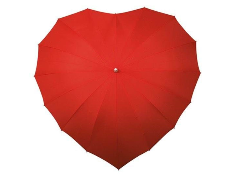 Impliva umbrella heart-shaped 110 cm polyester red