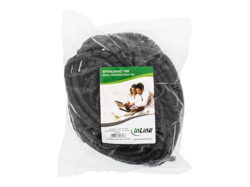 InLine Cable Gland / Spiral Wrapping Band 10m black 18mm