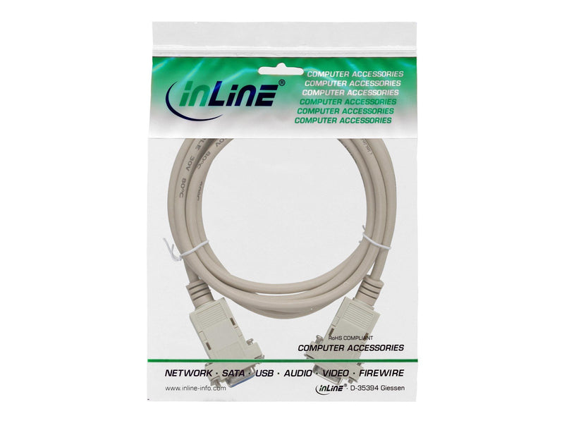 InLine - null modem cable - DB-9 to DB-9 - 2 m