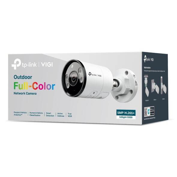 TP-Link VIGI 5MP Outdoor-Vollfarb-Bullet-Netzwerkkamera InSight S355 (2.8mm)