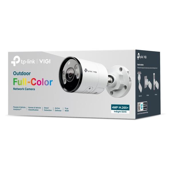 TP-Link VIGI 4MP Outdoor Full-Color Bullet Netzwerkkamera InSight S345 (4mm)