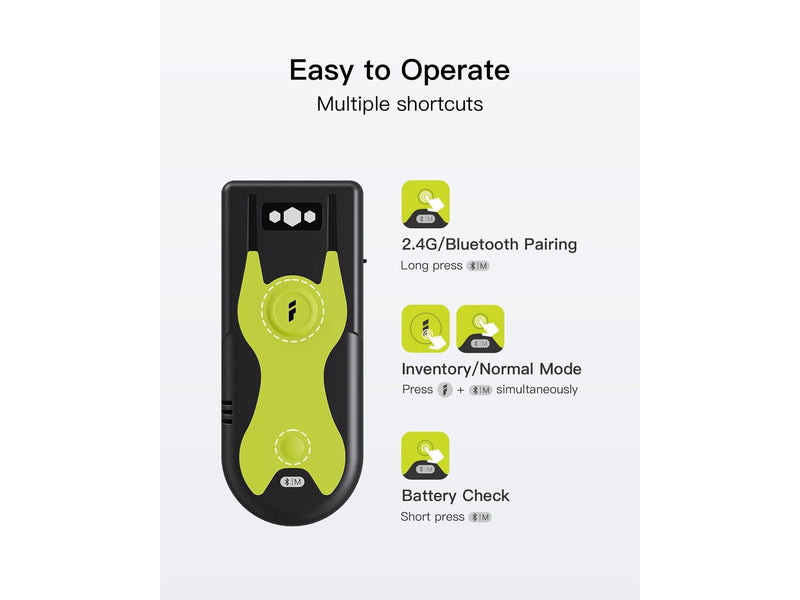 Inateck BCST-42 - 2D Portable Barcode Scanner | Bluetooth/2.4G/USB