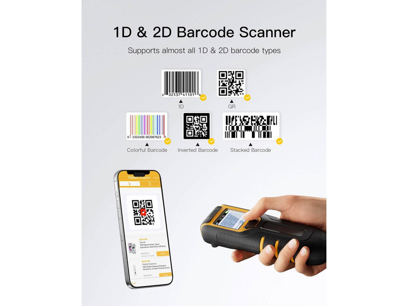 Inateck BCST-47 - 1D/2D/QR Portable Barcode Scanner