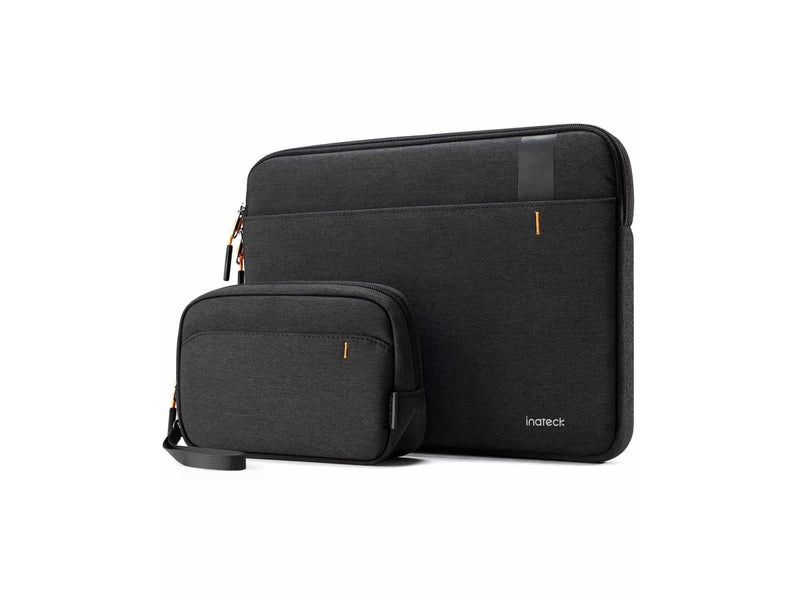 Inateck EdgeKeeper LB01011 - 13" MacBook Sleeve | 360° Protection | Accessory Pouch | Black