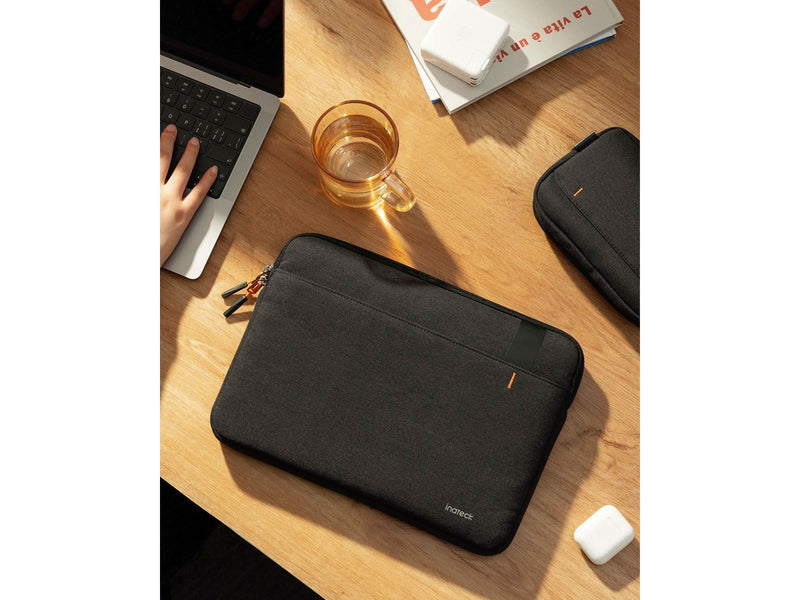 Inateck EdgeKeeper LB01011 - 13" MacBook Sleeve | 360° Protection | Accessory Pouch | Black