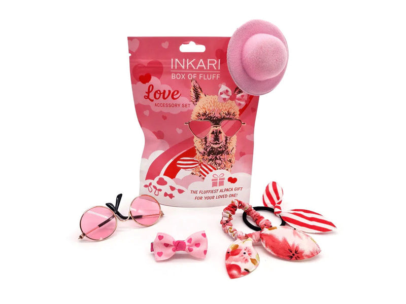 Inkari Alpacas Box of Fluff - LOVE - Accessory Sets - Pink