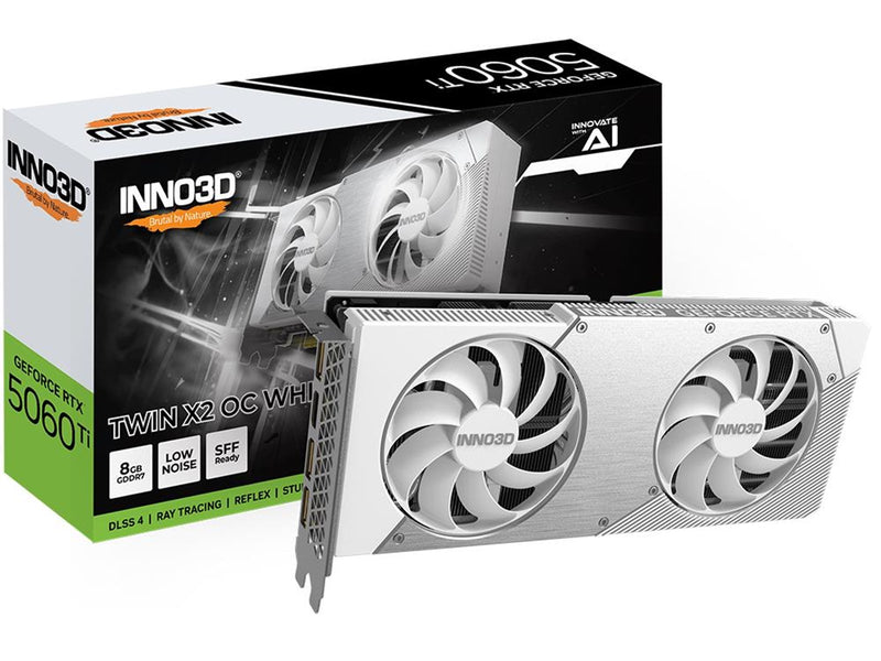 Inno3D GeForce RTX 5060 Ti Twin X2 OC White - 8GB GDDR7 RAM - Grafikkarte