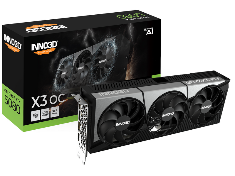 Inno3D GeForce RTX 5080 X3 OC - 16GB GDDR7 RAM - Grafikkarte