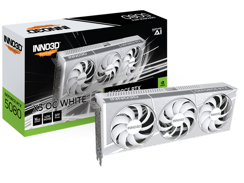 Inno3D GeForce RTX 5080 X3 OC White - 16GB GDDR7 RAM - Grafikkarte