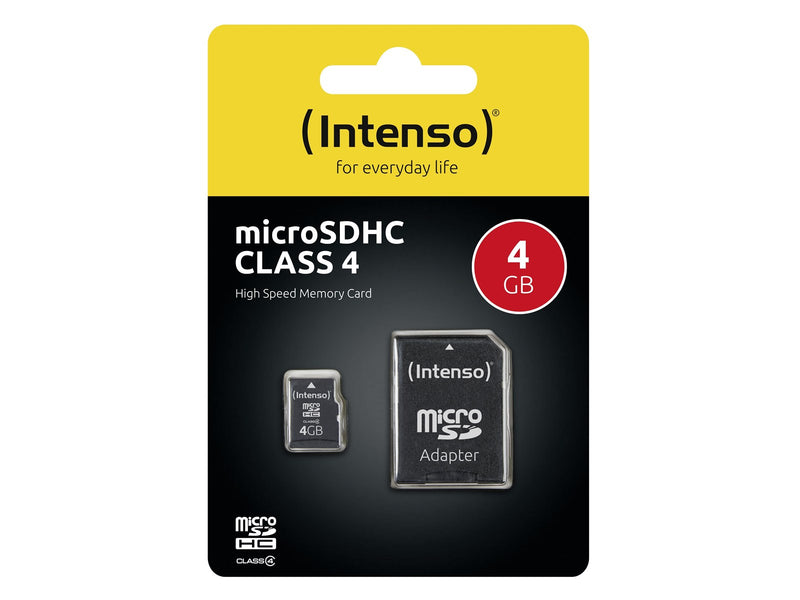 Intenso Mikro SD Card w/ Adapter - 4GB