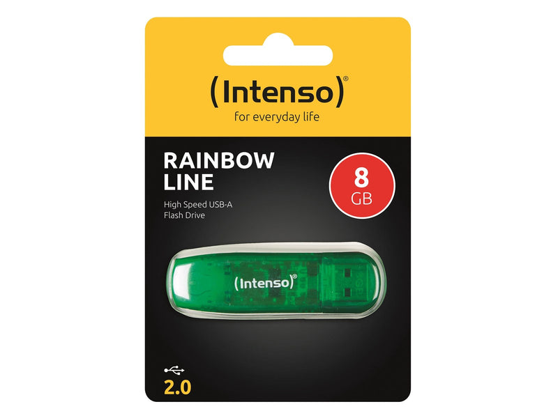 Intenso Rainbow Line USB Drive - Grün - 8GB - USB-Stick