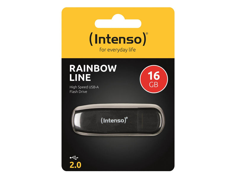Intenso Rainbow Line USB Drive - Schwarz - 16GB - USB-Stick