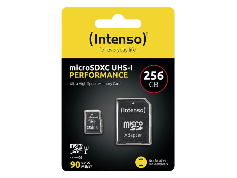 Intenso microSD UHS-I Performance - 90MB/s - 256GB