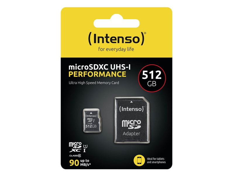 Intenso microSD UHS-I Performance - 90MB/s - 512GB