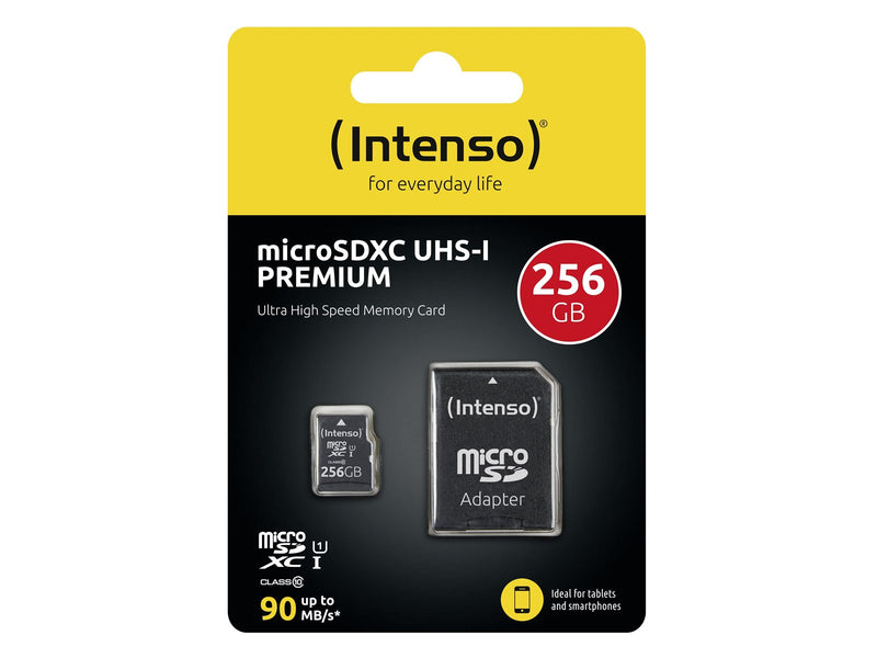 Intenso microSD UHS-I Premium - 45MB/s - 256GB