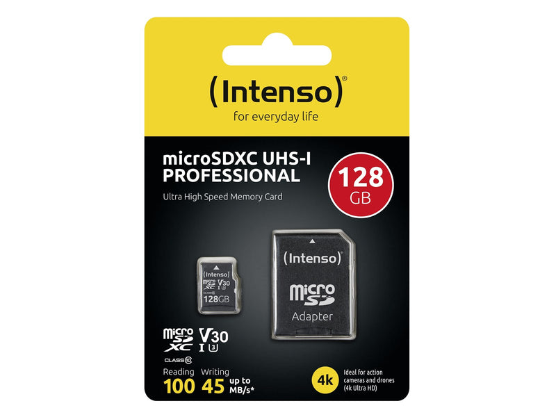 Intenso microSD UHS-I Professionel - 100MB/s - 128GB