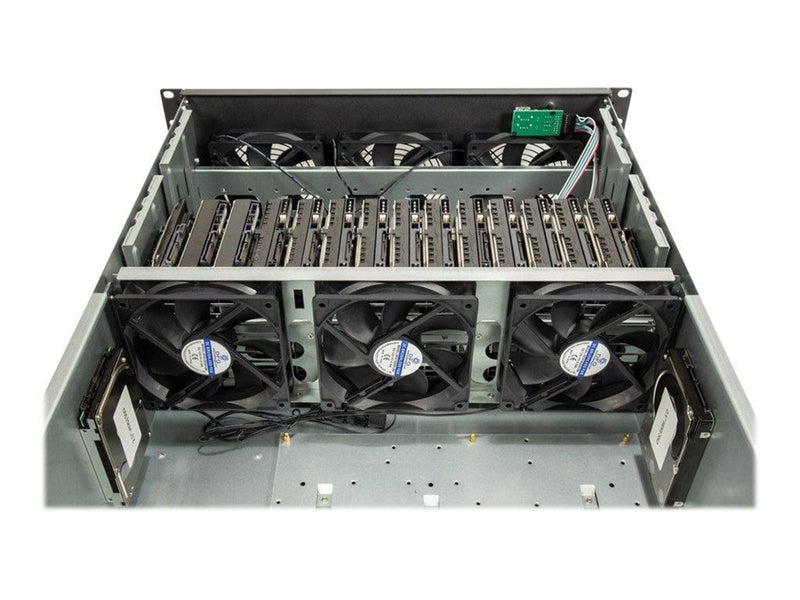 Inter-Tech 4F28 Mining - Gehäuse - Server (Rack) - Schwarz