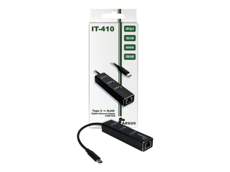 Inter-Tech Argus IT-410 USB-Hubs - 3 - Schwarz