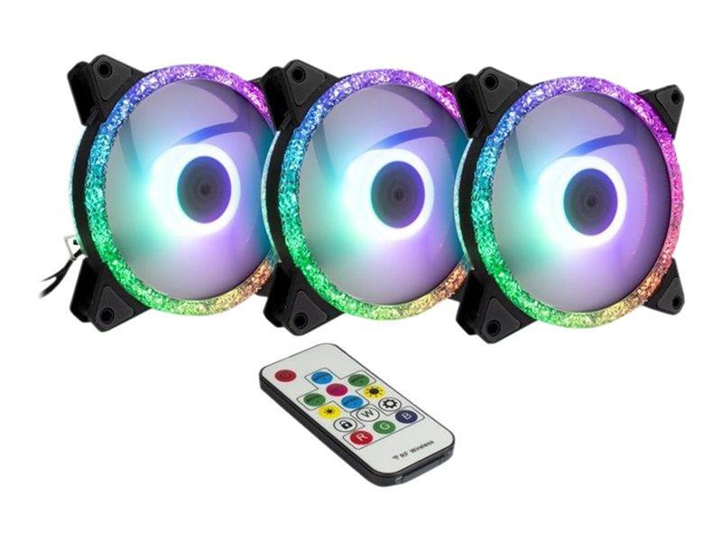 Inter-Tech Argus RGB-FAN SET RS-07 - Gehäuselüfter - 120mm - Schwarz