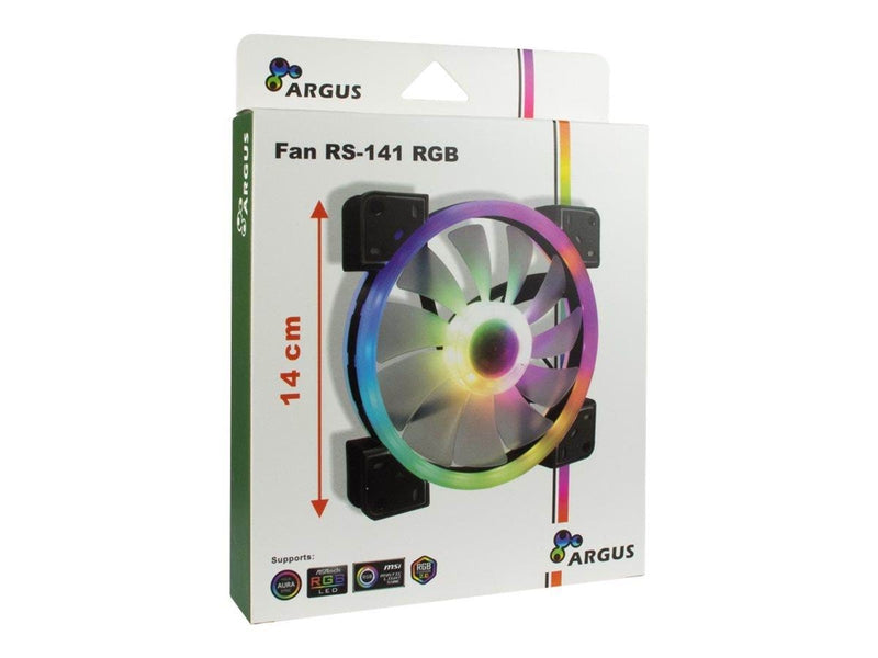 Inter-Tech Argus RS-141 RGB - Gehäuselüfter - 140mm - Schwarz