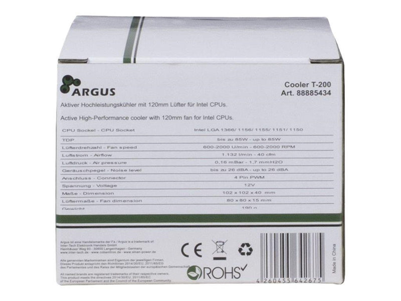 Inter-Tech Argus T-200 - CPU-Luftkühler