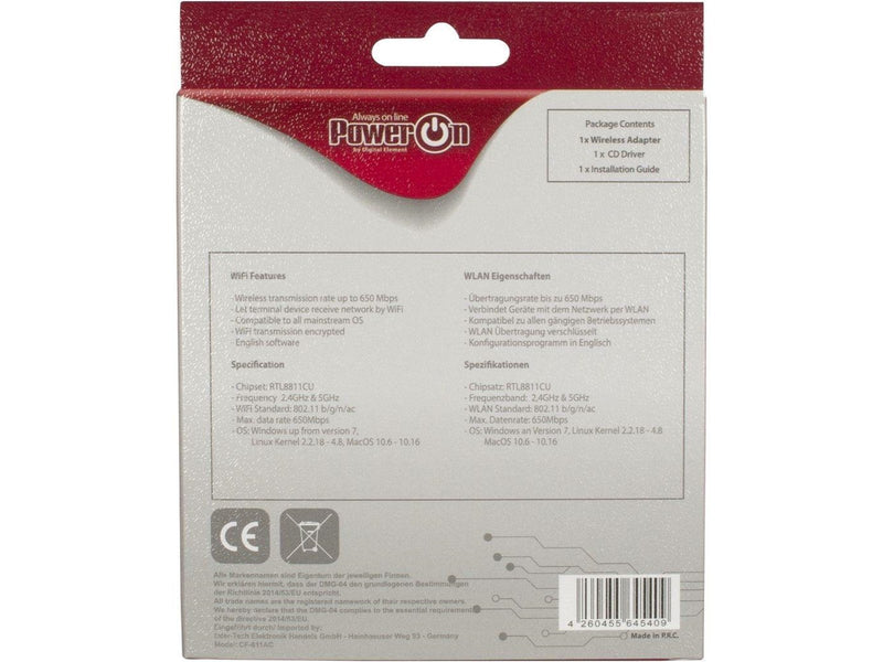 Inter-Tech DMG-04 Wi-Fi 5 USB Nano Adapter