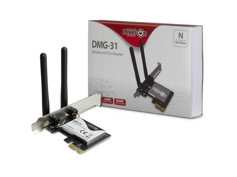 Inter-Tech DMG-31 Wi-Fi 4 PCIe Adapter - 300 Mbps