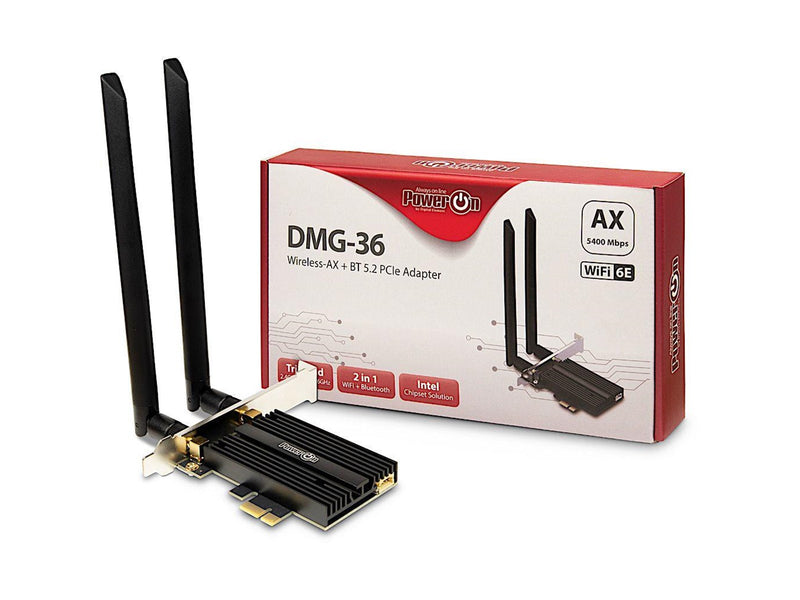 Inter-Tech DMG-36 Wi-Fi 6E + BT 5.2 PCIe adapter - 5400Mbps