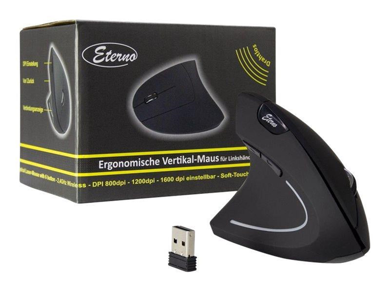 Inter-Tech Eterno KM-206L - Vertical mouse (Schwarz)