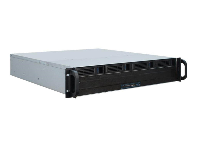 Inter-Tech IPC 2U-2404L - Gehäuse - Server (Rack) - Schwarz
