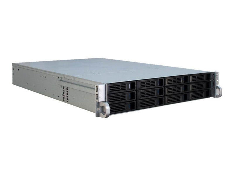 Inter-Tech IPC 2U-2412 - Gehäuse - Server (Rack) - Schwarz