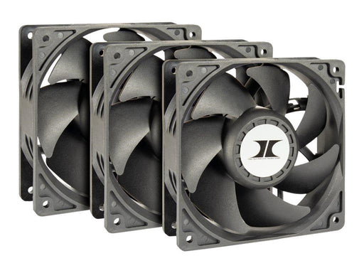 Inter-Tech Lüfter 120*120*38 IPC Fan Set 3xLüfter - Gehäuselüfter - 120mm - Schwarz