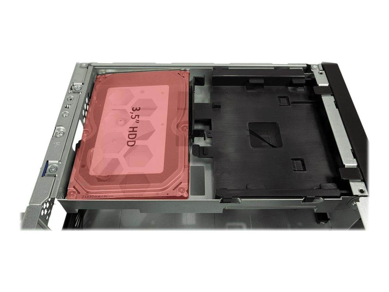 Inter-Tech S-331 - Gehäuse - Desktop slimline - Schwarz