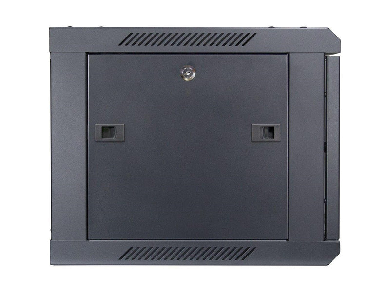 Inter-Tech SMA-6406 Wall Mounted Rack 6U 450mm Load up to 30Kg Glass Door Black RAL9005