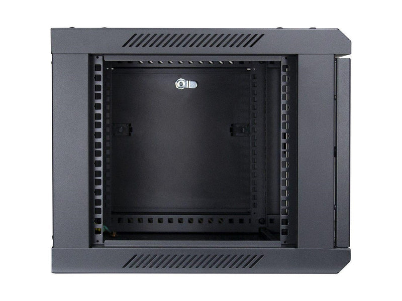 Inter-Tech SMA-6406 Wall Mounted Rack 6U 450mm Load up to 30Kg Glass Door Black RAL9005