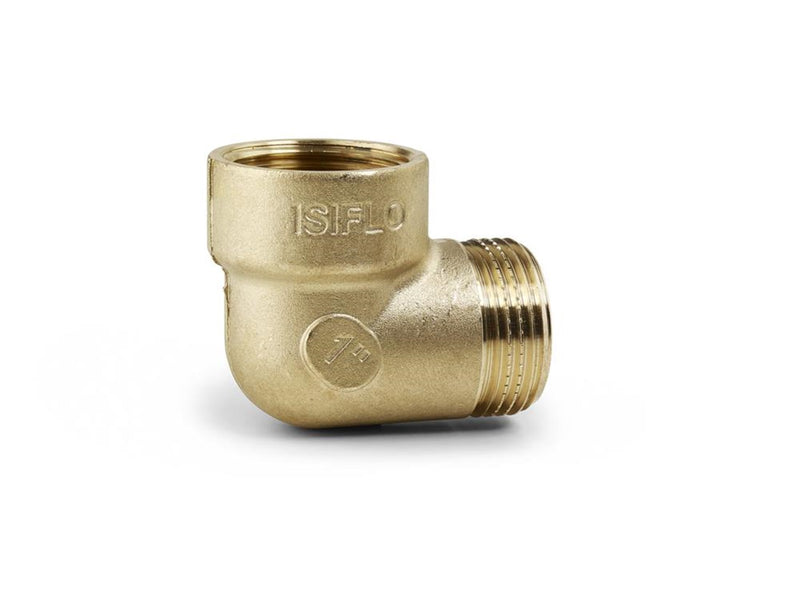 Isiflo Elbow brass 90° female/male 1