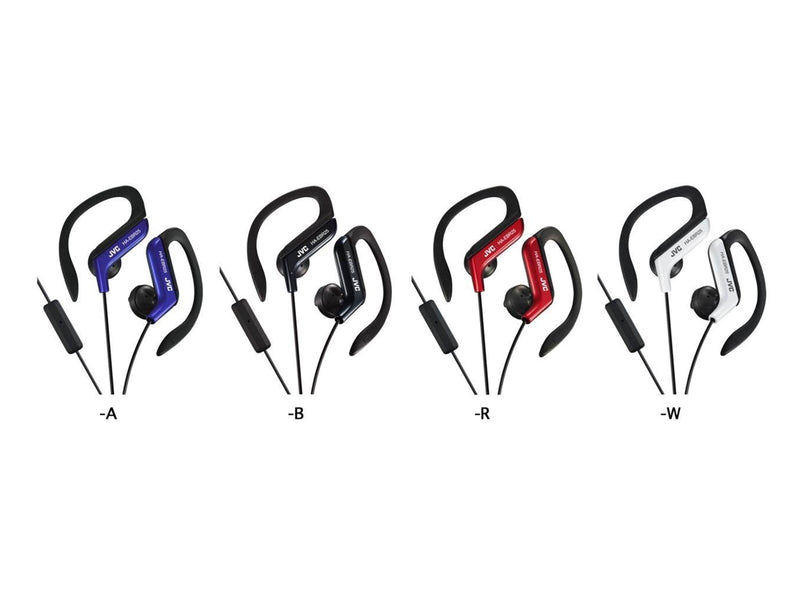 JVC Ear Clip Headphones for Sport with Remote and Microphone - Black