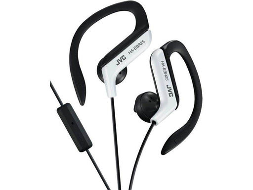 JVC Ear Clip Headphones for Sport with Remote and Microphone - White