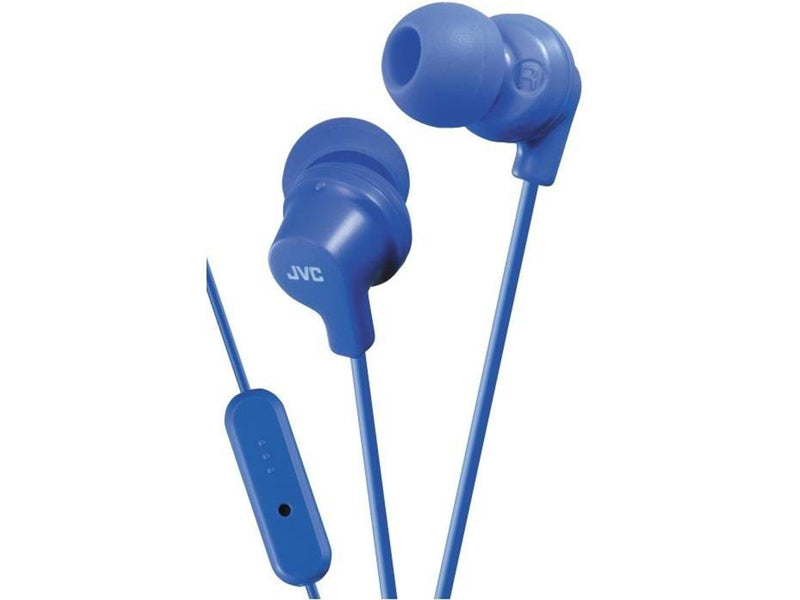 JVC In Ear Headphones with remote and microphone - Blue