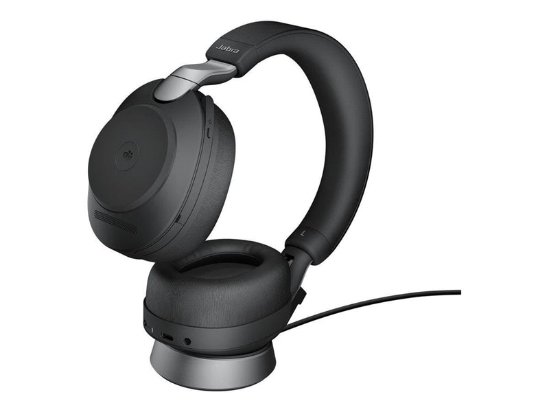 Jabra Evolve2 85 Link380a MS Stereo Stand Black